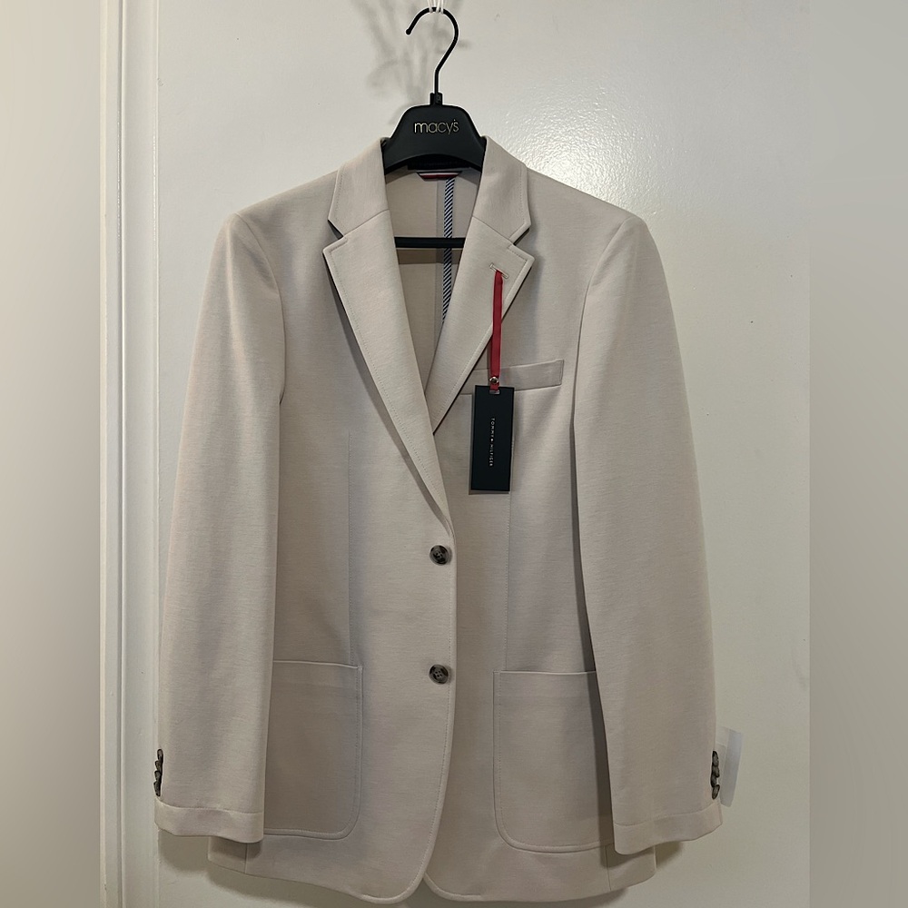 Tommy Hilfiger - Cream Two-Button Suit Jacket